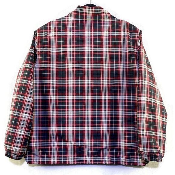 Catalina Windbreaker Jacket Women's Extra Large Red Plaid Lined - Picture 2 of 9